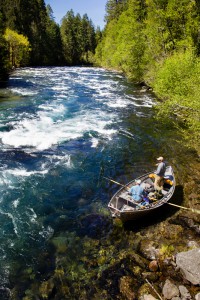 2013-July-August-Oregon-Fish-Oregon-Rivers-Tyler-Roemer-Fly-Fishing-Top-View-of-Boat-on-the-River
