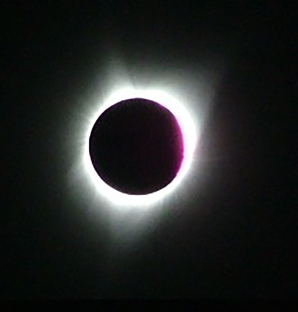 I managed to snap a few pictures of the eclipsed sun using a Fuji FinePix S700. The lens was set to six power optical zoom.