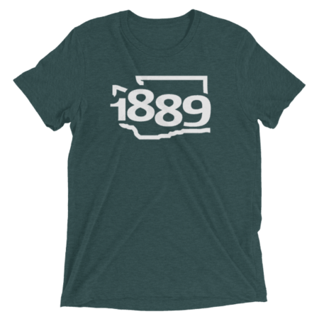 Washington Statehood 1889 Short-Sleeve T-Shirt (white)