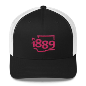 Washington Statehood 1889 Baseball Cap (Pink)