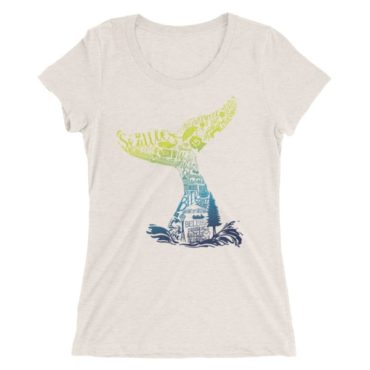 Washington Whale Tail Ladies' short sleeve t-shirt