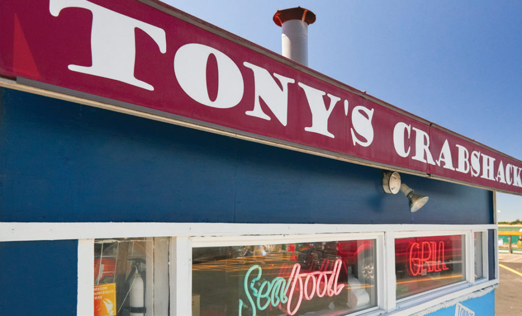 Don’t miss Tony’s Crab Shack for a beachfront seat at a classic, unpretentious eatery with some of the best local seafood on the coast.