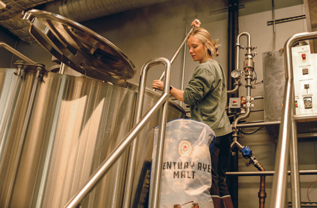 Whitney Burnside, head brewer at 10 Barrel Brewing PDX, works her craft; $1 from each sale of the specially brewed Rye’d Together goes to the World Food Programme, a food-assistance branch of the United Nations and the world’s largest humanitarian organization focused on hunger and food security.