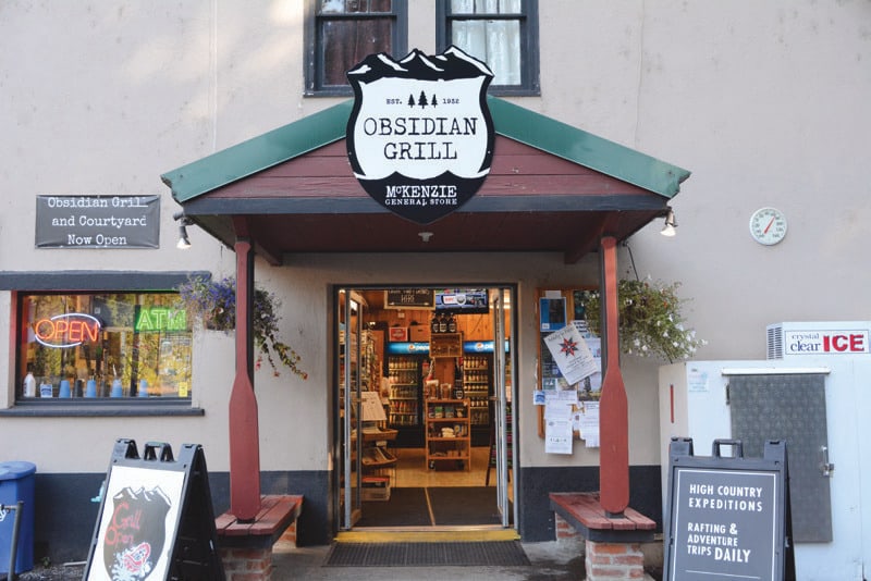 McKenzie General Store has goods for the trail and killer burgers.