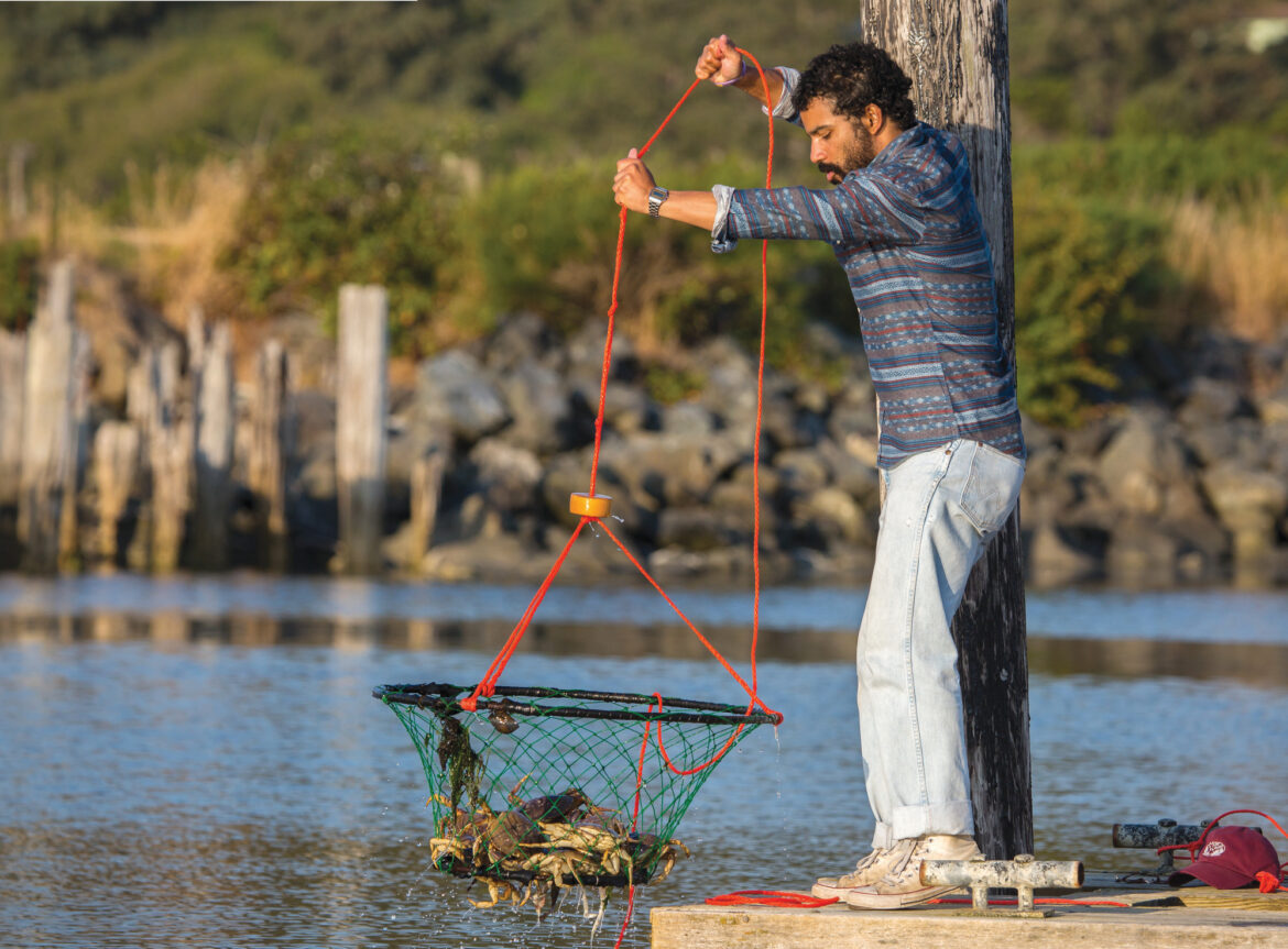 With a shellfish license, anyone can take to crabbing off of docks, such as this one in Bandon.