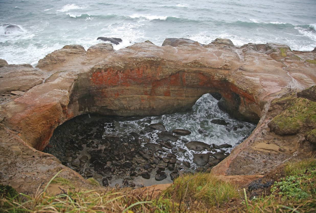 Devils Punchbowl lives up to its name with a hellish and drunken churn on stormy days.