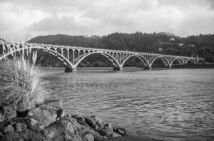 Cathodic protection, which uses zinc coating and electrical current, has allowed ODOT to maintain the McCullough coastal bridges, including here on the Rogue River.