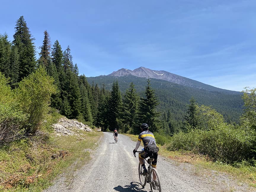 Eric Artzt tops out one of the climbs on the Tidbits cycling route.