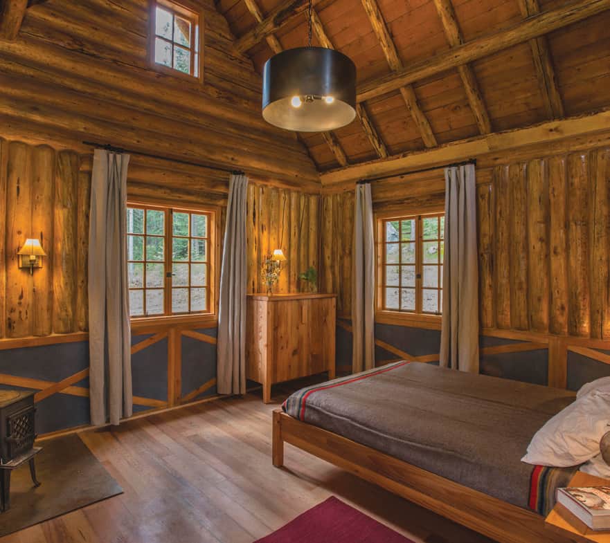 Find rustic beauty in the lodge’s guest cabins.