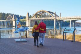Florence, on the Oregon Coast, is a small-scale romantic town for any season.