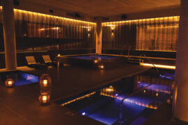 Cascada’s silent sanctuary with mineral pools, a sauna, a steam room and a cold plunge.